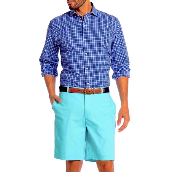 Tailorbyrd Other - Men’s TailorByrd Dobby Shorts Blue Green Size 30